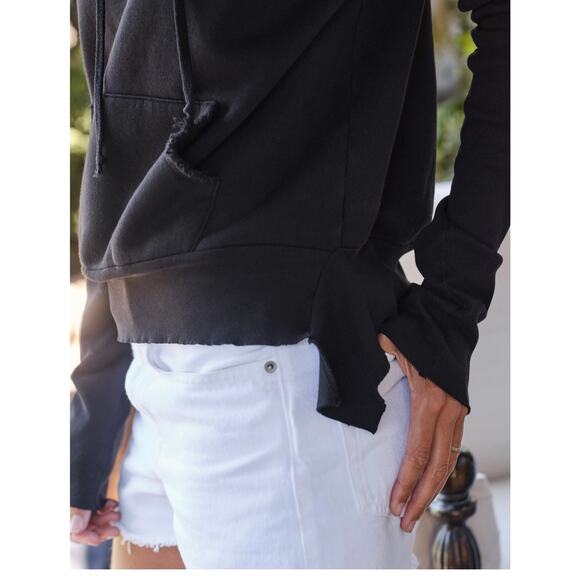 Frank & Eileen TEE LAB Black Raw Edge Hoodie - Medium - Picture 2 of 6